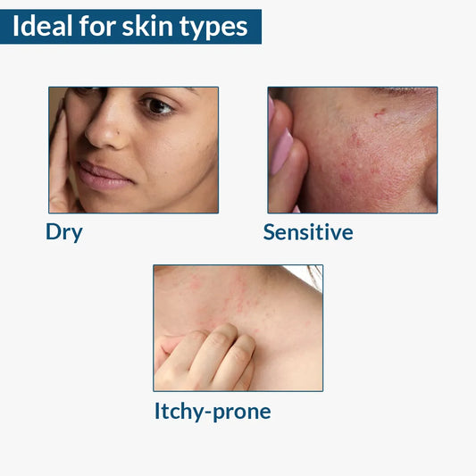 All in one skincare kit is ideal for dry, sensitive & Itchly prone skin