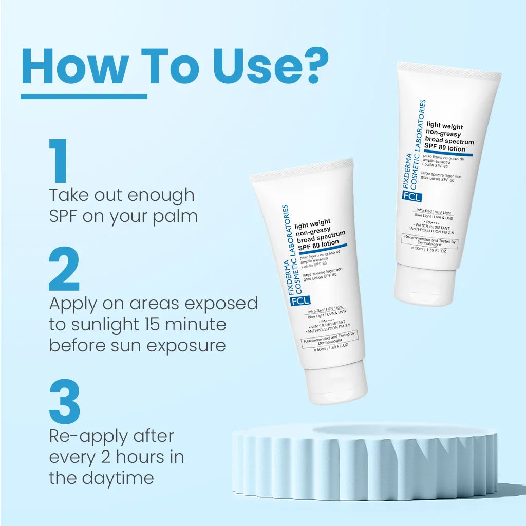 Light Weight SPF 80 Sunscreen Lotion