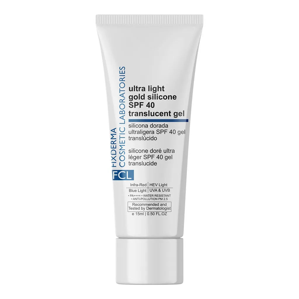 FCL Ultra Light Gold Silicone SPF 40 Gel Sample 15ml