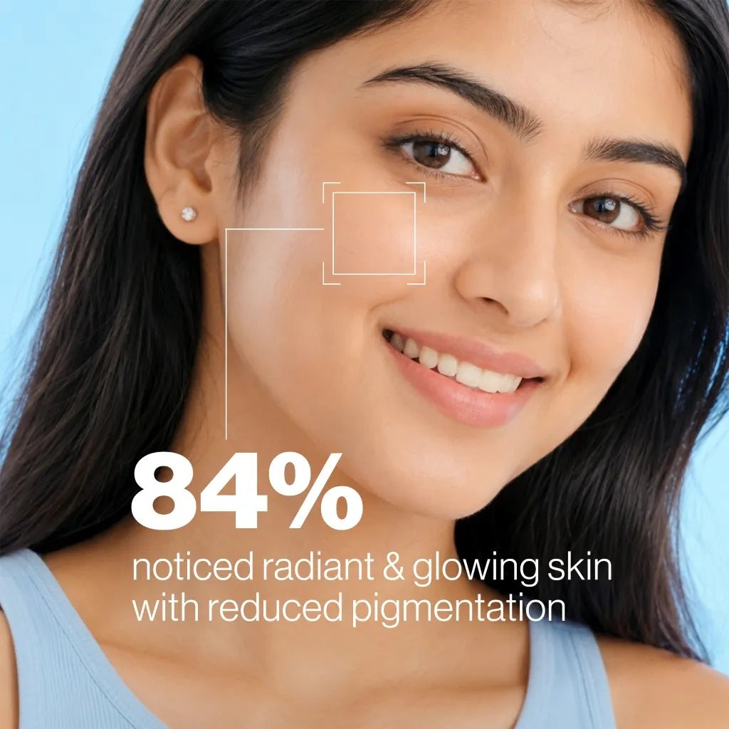 84% noticed radiant & glowing skin with reduced pigmentation with Radiance Creme