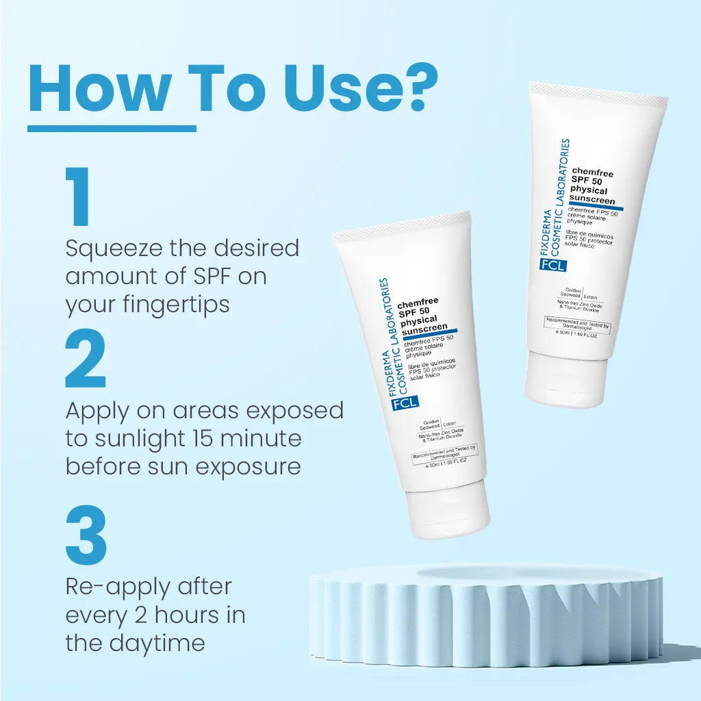 FCL Chemfree Physical Sunscreen SPF 50